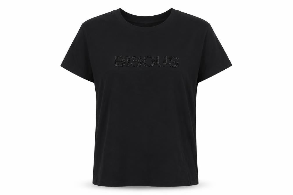 H&M Womens Black Cotton Basic T-Shirt Size L Crew Neck