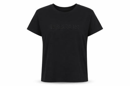 H&M Womens Black Cotton Basic T-Shirt Size L Crew Neck