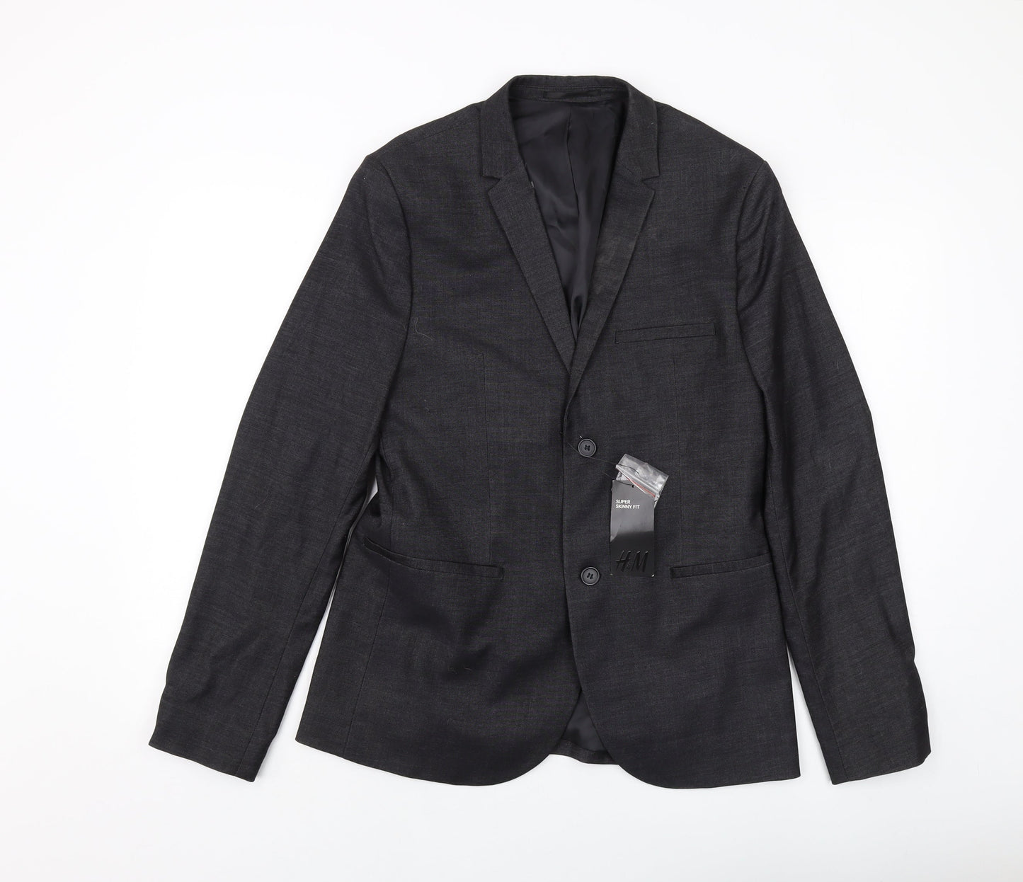 Mens UK Size 38 H&M Regular Grey Suit Jacket