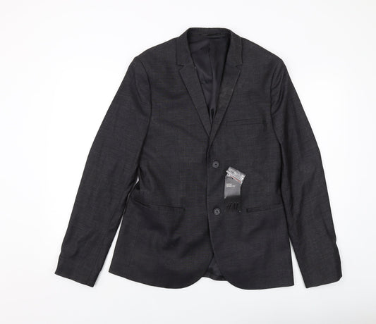 Mens UK Size 38 H&M Regular Grey Suit Jacket
