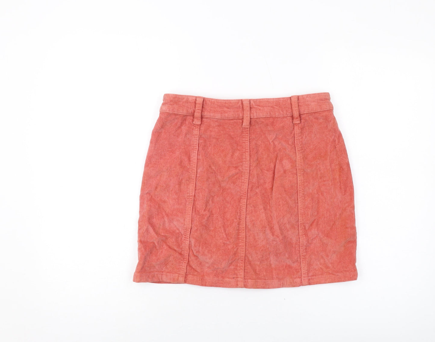 SO. Womens Pink Cotton Mini Skirt Size 28 in Button
