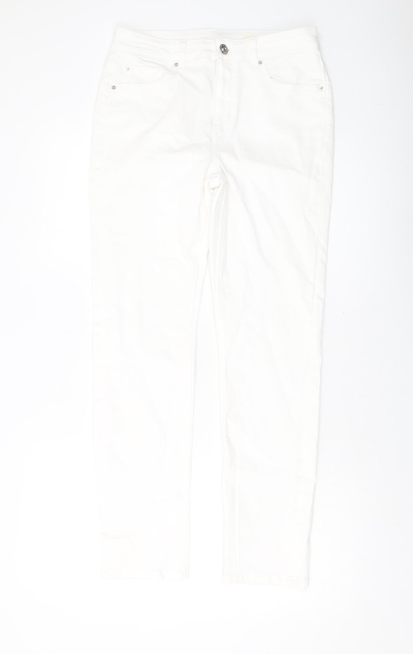 Womens UK Size 12 Marks and Spencer Slim Fit Skinny Ivory Jeans