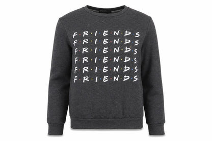 Womens UK Size 2XS FRIENDS Grey Pullover Sweatshirt