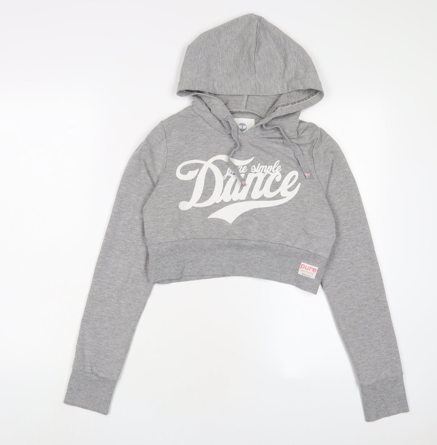 Pure Simple Girls Grey Polyester Pullover Hoodie Size 10 Years Pullover