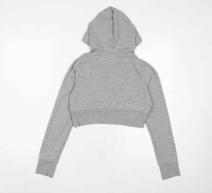 Pure Simple Girls Grey Polyester Pullover Hoodie Size 10 Years Pullover