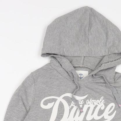 Pure Simple Girls Grey Polyester Pullover Hoodie Size 10 Years Pullover