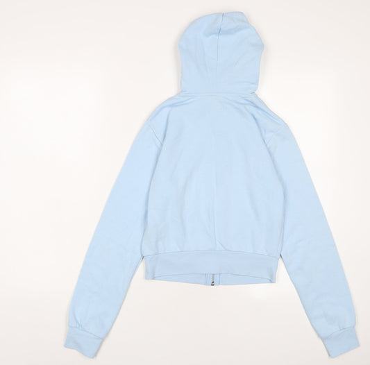 H&M Womens Blue Cotton Full Zip Hoodie Size XS Zip
