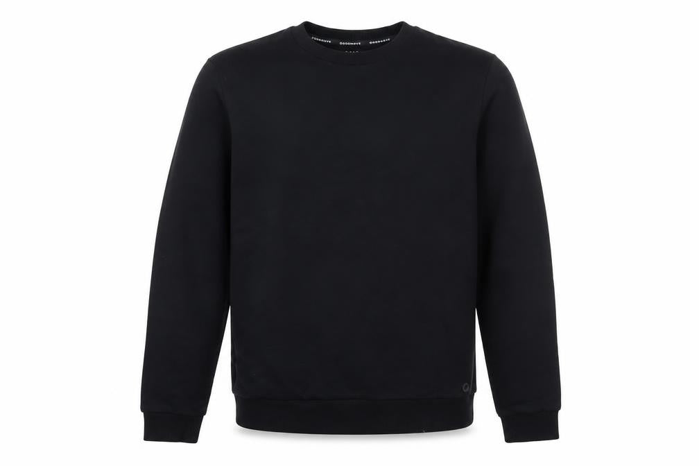 GOODMOVE Boys Black Cotton Pullover Sweatshirt Size 13-14 Years Pullover