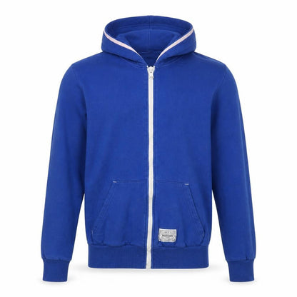Brookhaven Mens Blue Cotton Full Zip Hoodie Size L
