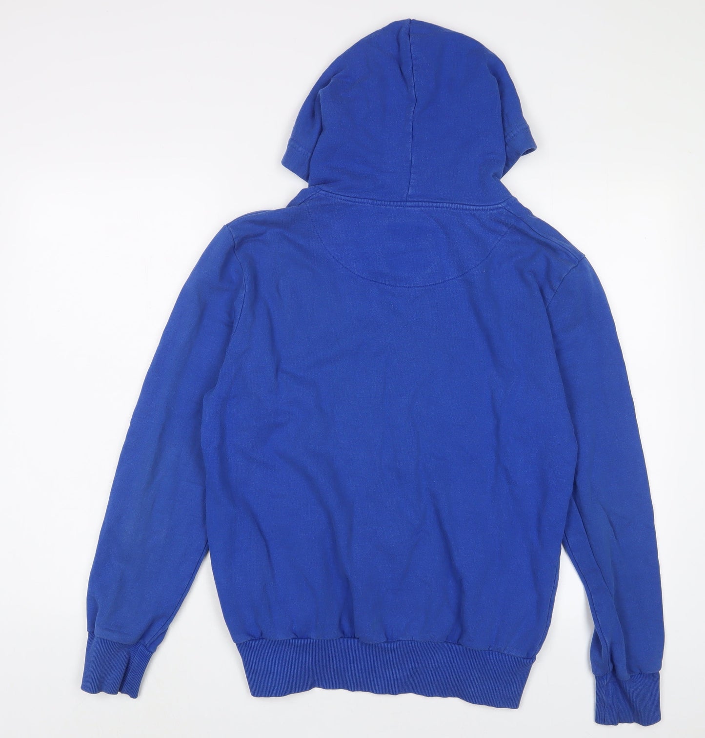 Brookhaven Mens Blue Cotton Full Zip Hoodie Size L