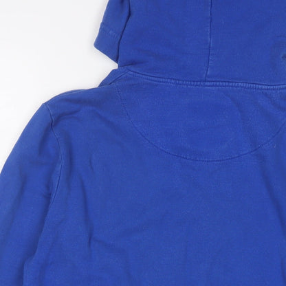 Brookhaven Mens Blue Cotton Full Zip Hoodie Size L