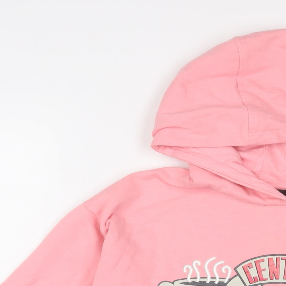 FRIENDS Girls Pink Cotton Pullover Hoodie Size 12-13 Years Pullover