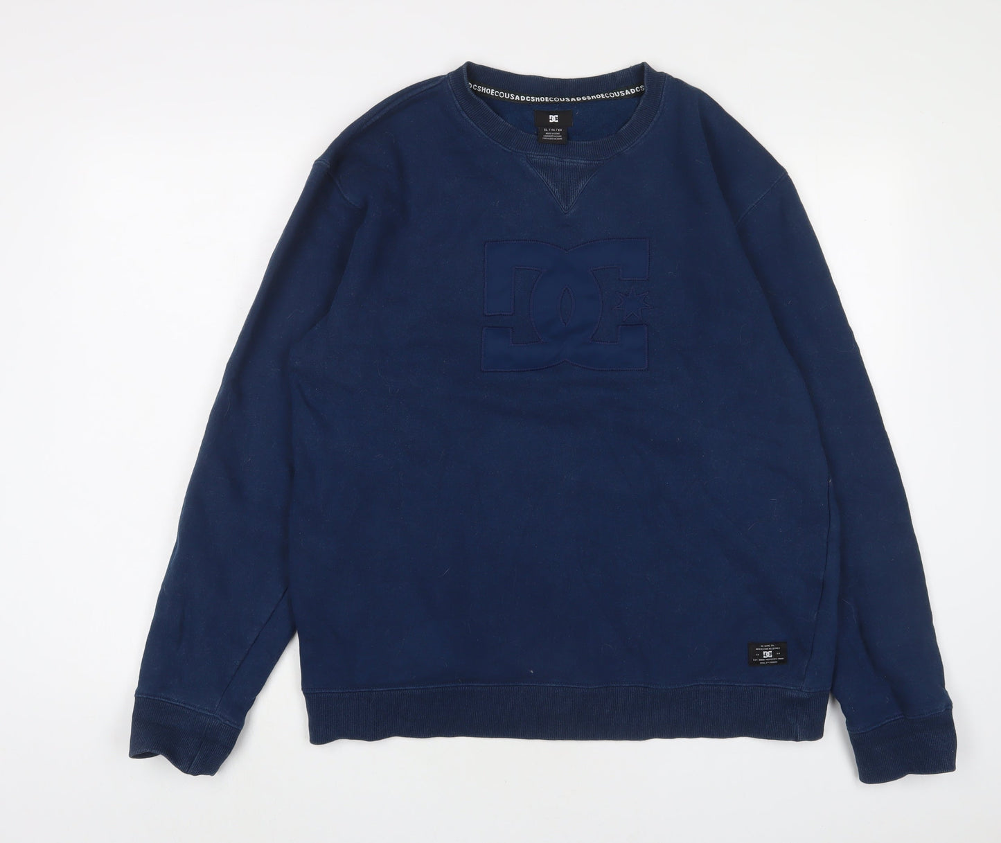 ADCSHOECOUSA Mens Blue Cotton Pullover Sweatshirt Size XL
