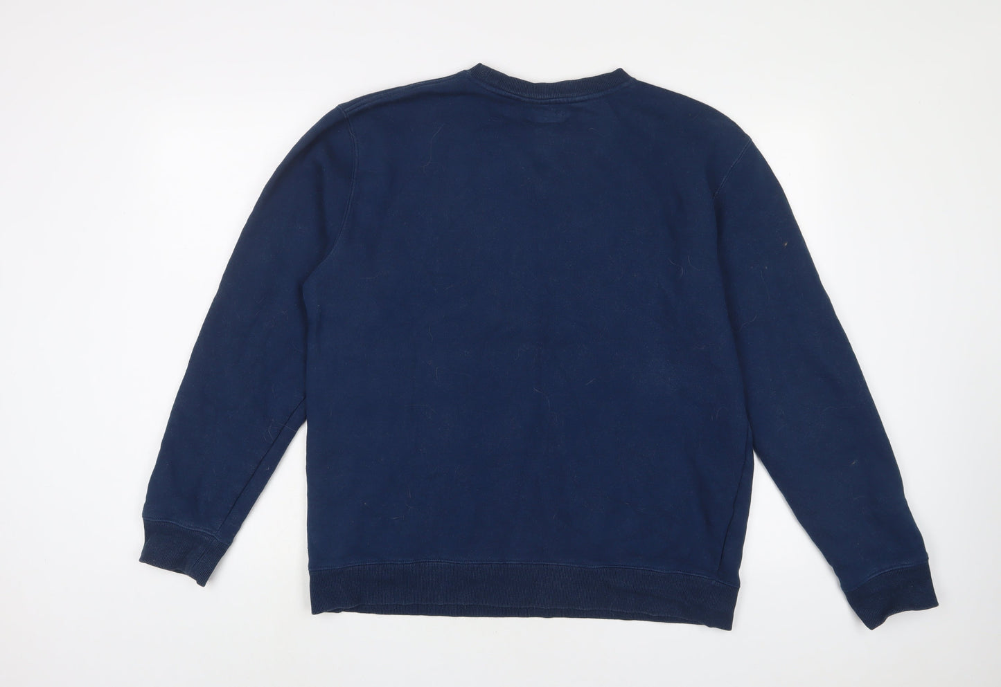 ADCSHOECOUSA Mens Blue Cotton Pullover Sweatshirt Size XL