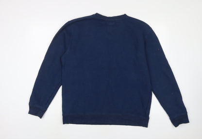 ADCSHOECOUSA Mens Blue Cotton Pullover Sweatshirt Size XL