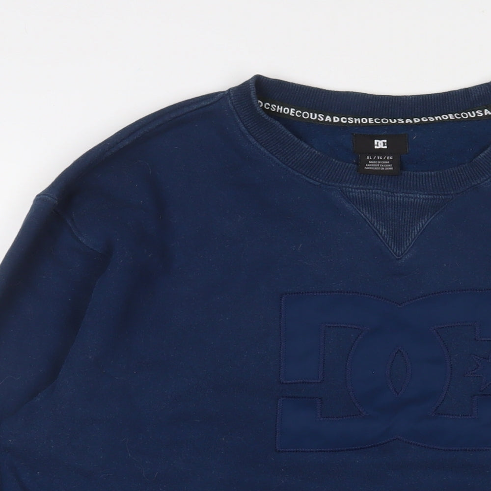ADCSHOECOUSA Mens Blue Cotton Pullover Sweatshirt Size XL