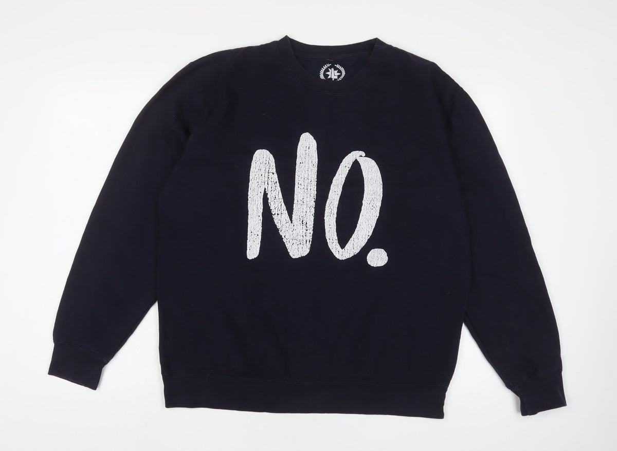 Teepublic Womens Blue Cotton Pullover Sweatshirt Size L Pullover