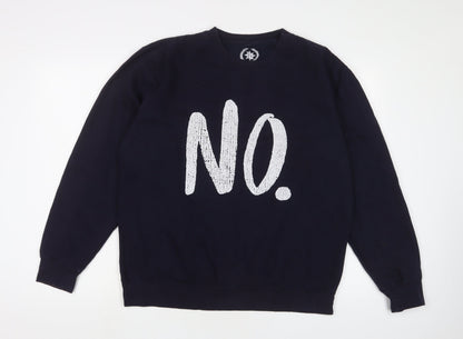 Teepublic Womens Blue Cotton Pullover Sweatshirt Size L Pullover