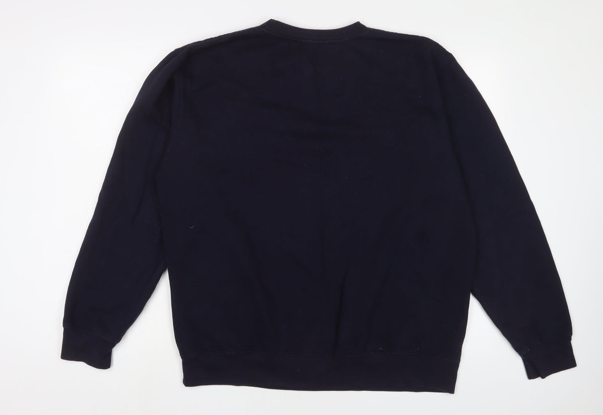 Teepublic Womens Blue Cotton Pullover Sweatshirt Size L Pullover