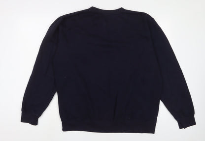 Teepublic Womens Blue Cotton Pullover Sweatshirt Size L Pullover