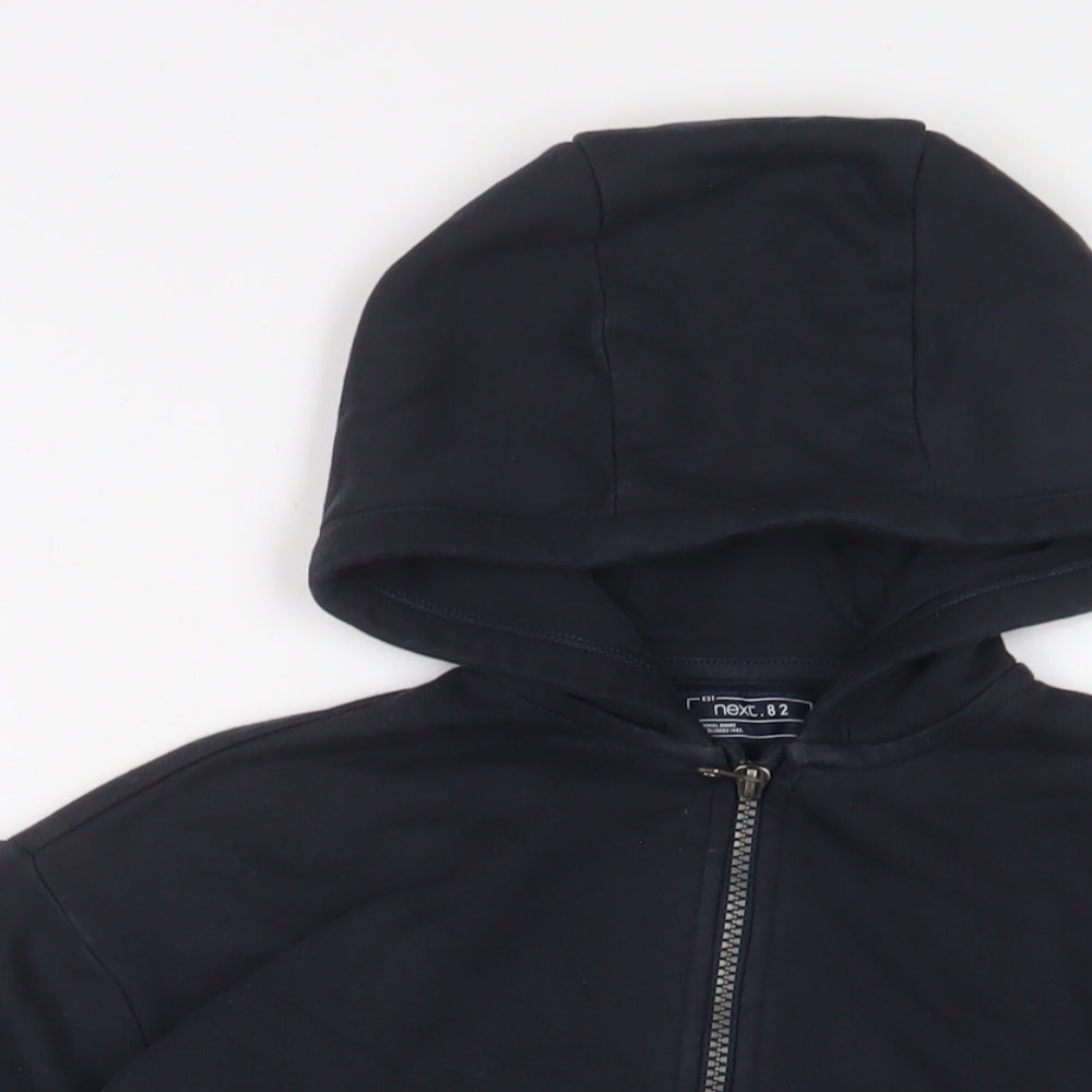 NEXT Boys Blue Cotton Full Zip Hoodie Size 9 Years Zip