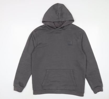 Mens UK Size M Boohoo Grey Pullover Hoodie