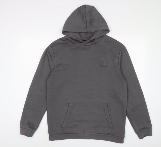 Mens UK Size M Boohoo Grey Pullover Hoodie