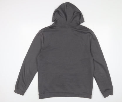 Mens UK Size M Boohoo Grey Pullover Hoodie