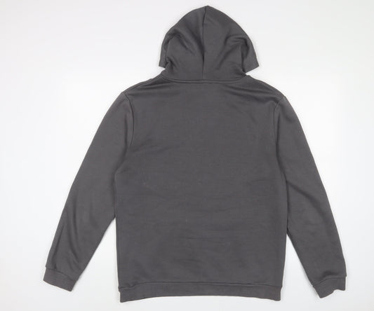 Mens UK Size M Boohoo Grey Pullover Hoodie