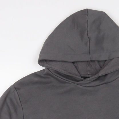 Mens UK Size M Boohoo Grey Pullover Hoodie