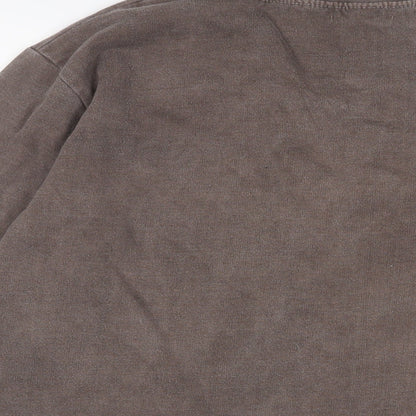PRETTYLITTLETHING Womens Brown Cotton Pullover Sweatshirt Size S Pullover