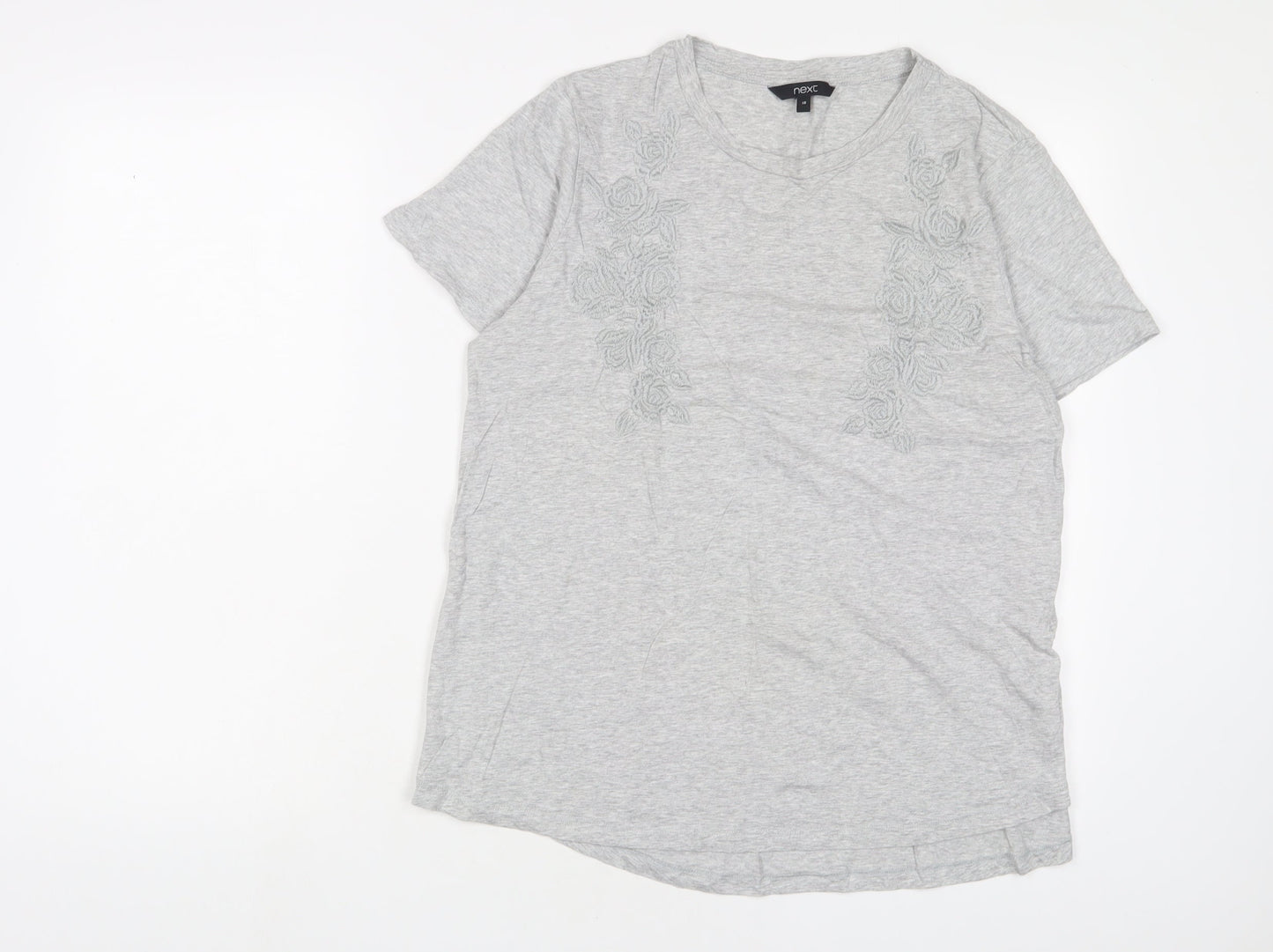 Womens UK Size 16 NEXT Grey Basic T-Shirt