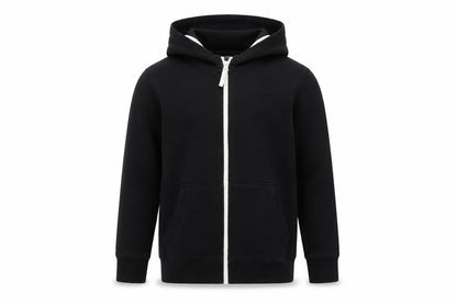 Next Boys Black Cotton Full Zip Hoodie Size 9 Years Zip