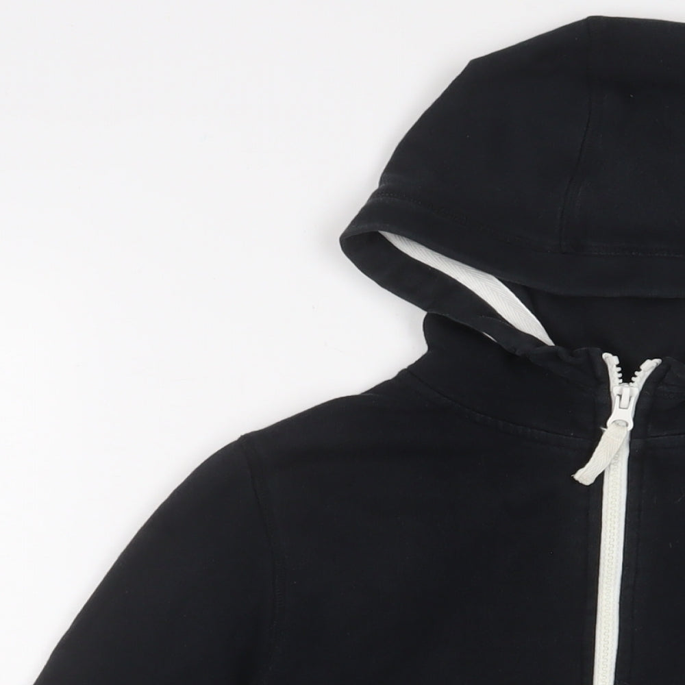 NEXT Boys Black Cotton Full Zip Hoodie Size 9 Years Zip