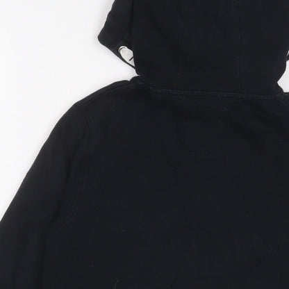 NEXT Boys Black Cotton Full Zip Hoodie Size 9 Years Zip