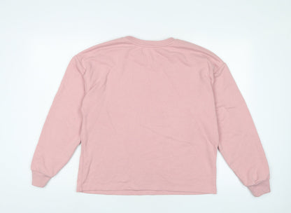 Womens UK Size M Pull&Bear Pink Pullover Sweatshirt
