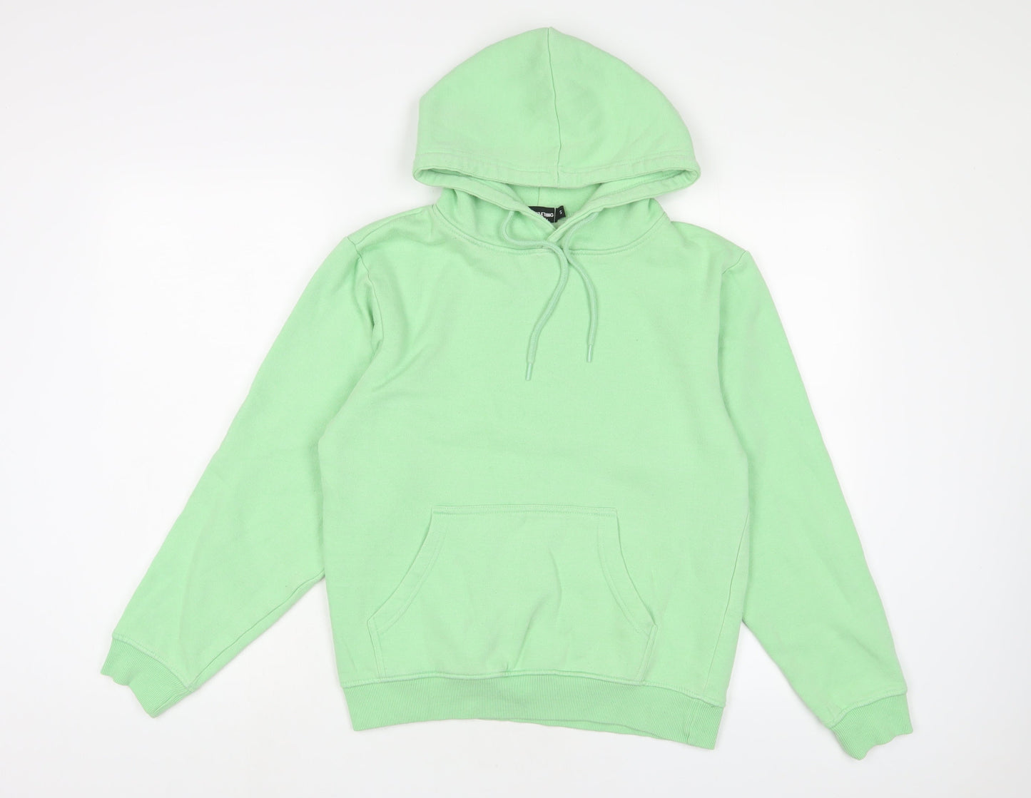 PRETTYLITTLETHING Womens Green Cotton Pullover Hoodie Size S Pullover