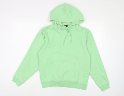 PRETTYLITTLETHING Womens Green Cotton Pullover Hoodie Size S Pullover