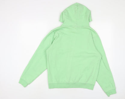 PRETTYLITTLETHING Womens Green Cotton Pullover Hoodie Size S Pullover