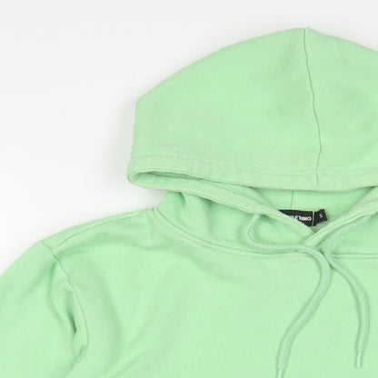 PRETTYLITTLETHING Womens Green Cotton Pullover Hoodie Size S Pullover