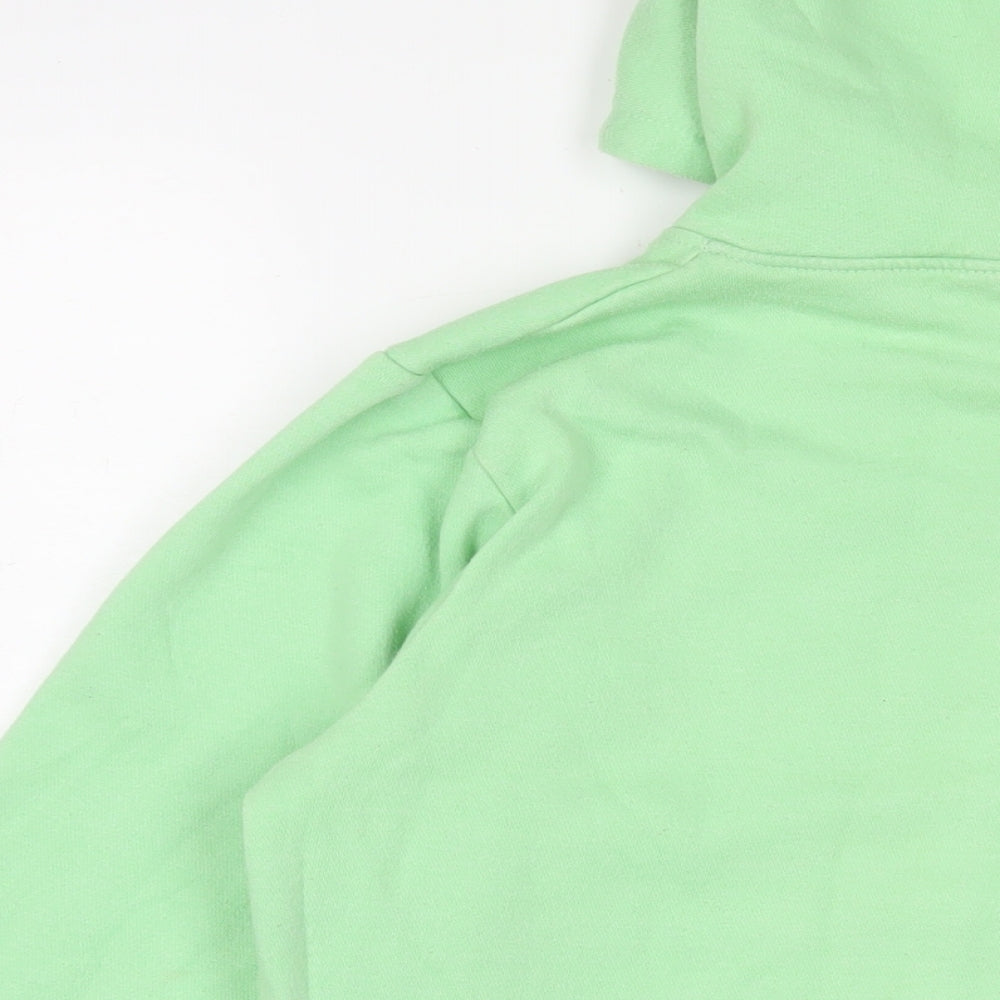 PRETTYLITTLETHING Womens Green Cotton Pullover Hoodie Size S Pullover