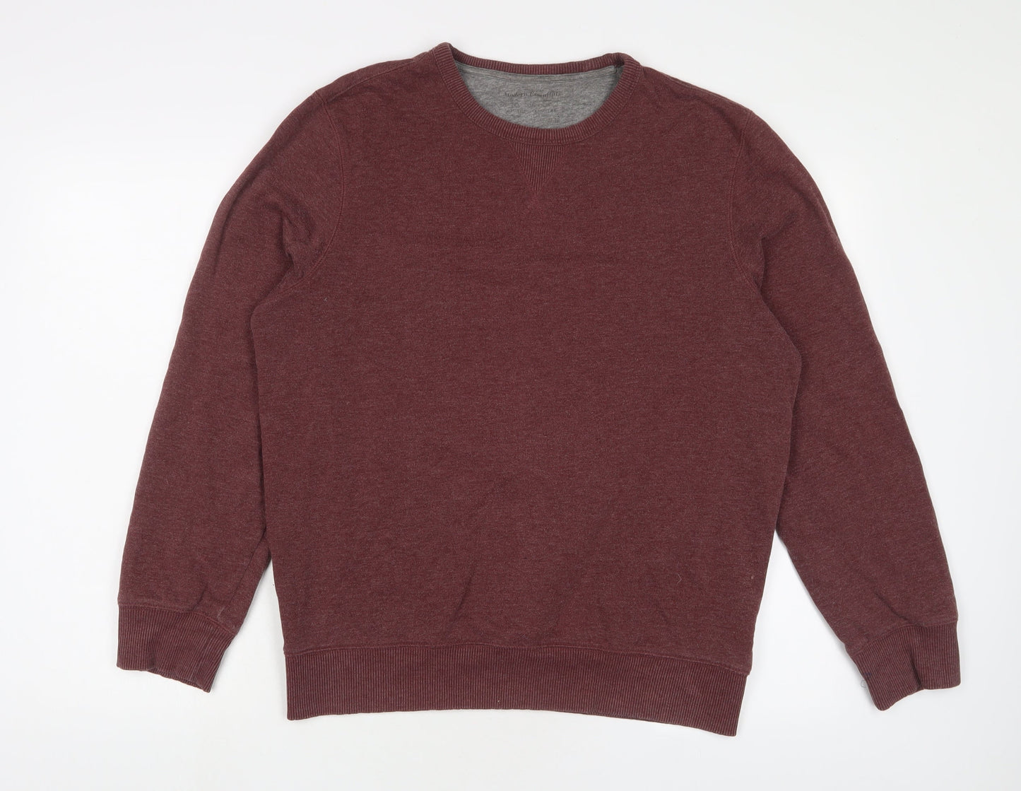 Mens UK Size M Marks and Spencer Red Pullover Sweatshirt