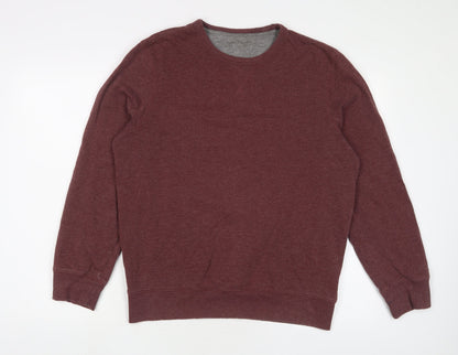 Mens UK Size M Marks and Spencer Red Pullover Sweatshirt