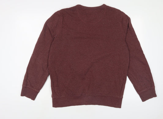 Mens UK Size M Marks and Spencer Red Pullover Sweatshirt