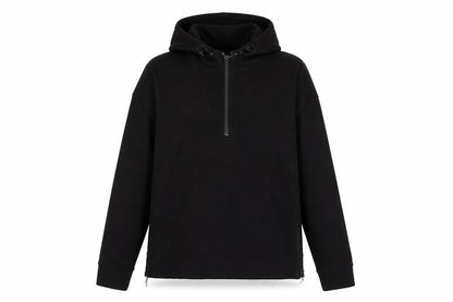 Goodmove Womens Black Cotton Pullover Hoodie Size 10 Pullover - Logo, Embroidered