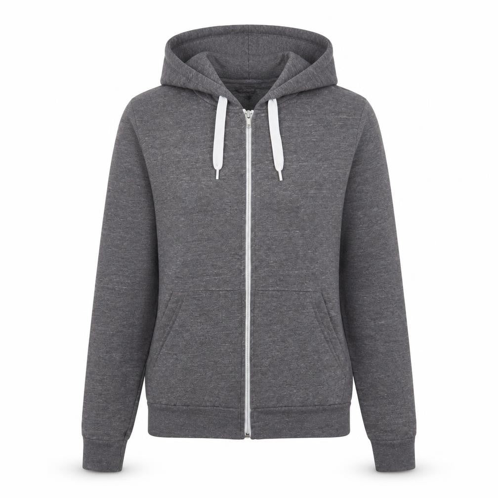 Topshop Womens Grey Cotton Full Zip Hoodie Size 6 Zip