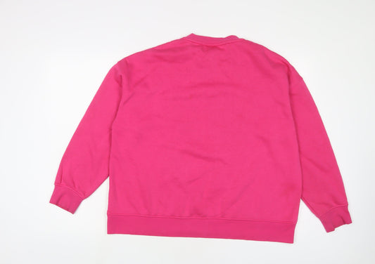 Womens UK Size L Disney Pink Pullover Sweatshirt