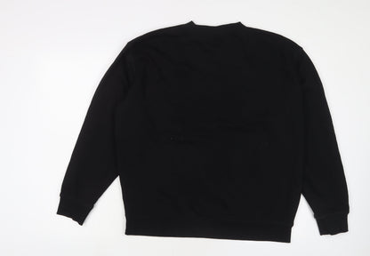 Juicy Couture Mens Black Cotton Pullover Sweatshirt Size XL