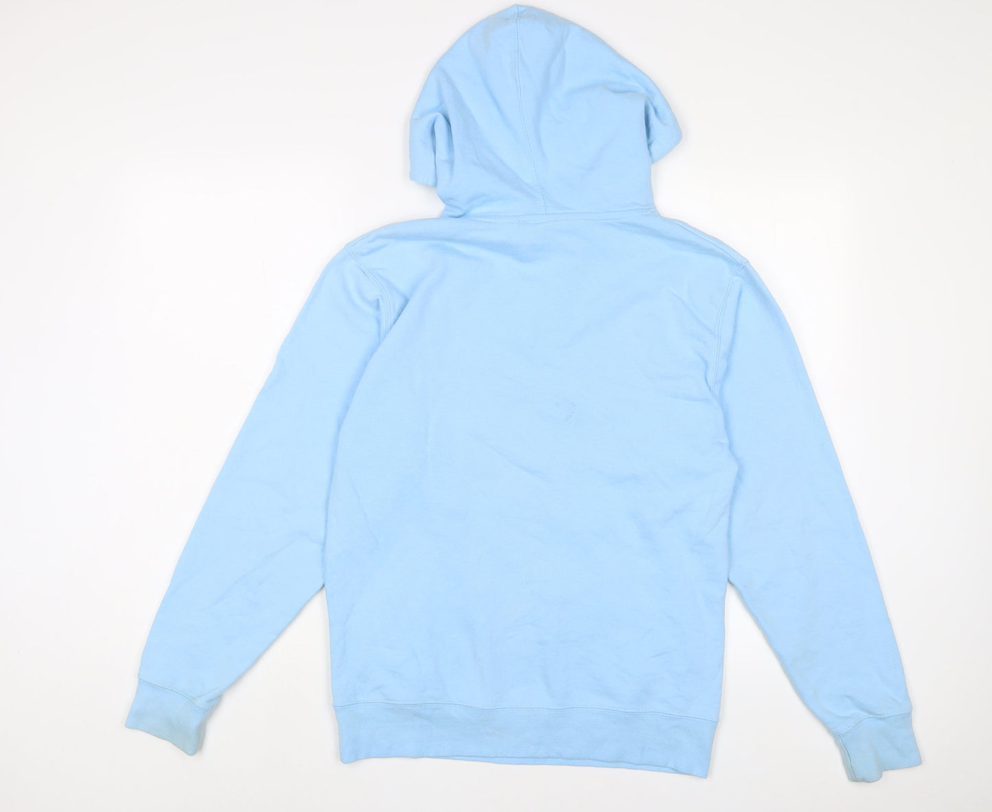 Awful Womens Blue Cotton Pullover Hoodie Size S Pullover - Embroidered