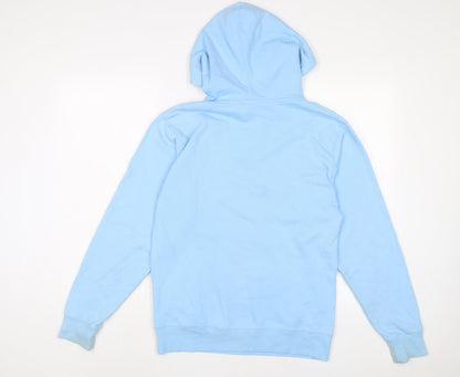 Awful Womens Blue Cotton Pullover Hoodie Size S Pullover - Embroidered